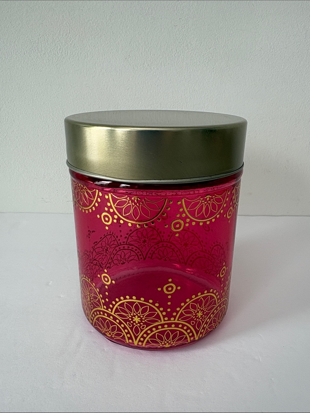 Moroccan Inspired Glass Decorative Storage Jar World Market Pink